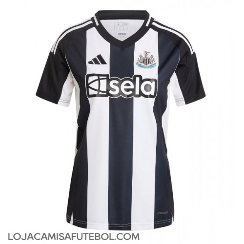 Camisa de Futebol Newcastle United Equipamento Principal Mulheres 2024-25 Manga Curta